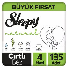 Sleepy Natural No:4 Maxi 135 Adet Bebek Bezi