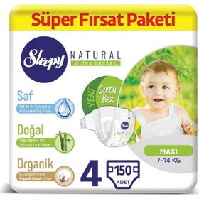 Sleepy Natural No:4 Maxi 150 Adet Bebek Bezi