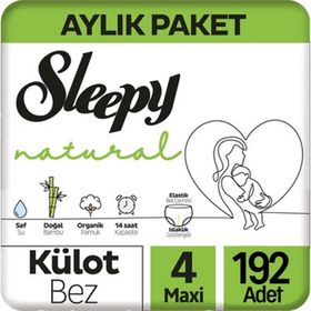 Sleepy Natural No:4 Maxi 192 Adet Külot Bebek Bezi