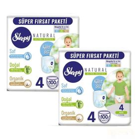 Sleepy Natural No:4 Maxi 200 Adet Külot Bebek Bezi