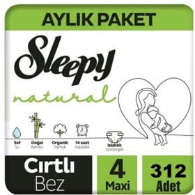 Sleepy Natural No:4 Maxi 312 Adet Bebek Bezi