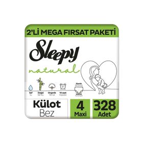 Sleepy Natural No:4 Maxi 328 Adet Külot Bebek Bezi