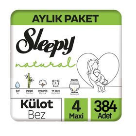 Sleepy Natural No:4 Maxi 384 Adet Külot Bebek Bezi