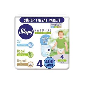 Sleepy Natural No:4 Maxi 400 Adet Külot Bebek Bezi