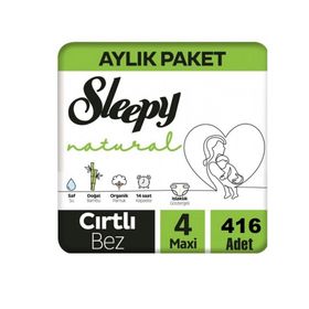 Sleepy Natural No:4 Maxi 416 Adet Bebek Bezi