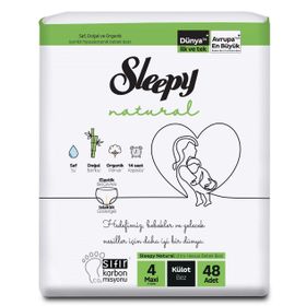 Sleepy Natural No:4 Maxi 48 Adet Külot Bebek Bezi