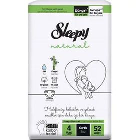 Sleepy Natural No:4 Maxi 52 Adet Bebek Bezi