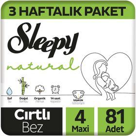 Sleepy Natural No:4 Maxi 81 Adet Bebek Bezi