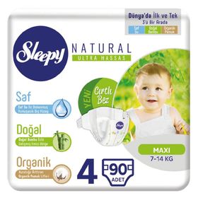Sleepy Natural No:4 Maxi 90 Adet Bebek Bezi