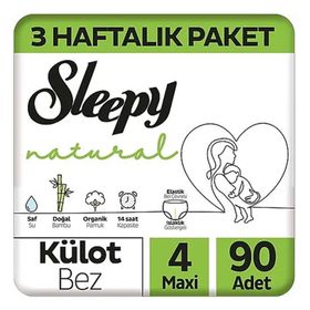 Sleepy Natural No:4 Maxi 90 Adet Külot Bebek Bezi