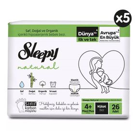 Sleepy Natural No:4+ Maxi Plus 130 Adet Külot Bebek Bezi