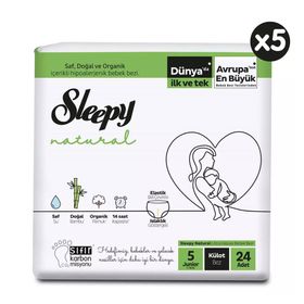 Sleepy Natural No:5 Junior 120 Adet Külot Bebek Bezi