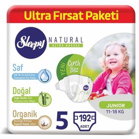 Sleepy Natural No:5 Junior 192 Adet Bebek Bezi