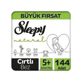 Sleepy Natural No:5+ Junior Plus 144 Adet Bebek Bezi