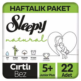 Sleepy Natural No:5+ Junior Plus 22 Adet Bebek Bezi