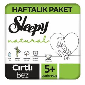 Sleepy Natural No:5+ Junior Plus 52 Adet Bebek Bezi