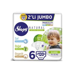 Sleepy Natural No:6 XLarge 120 Adet Bebek Bezi