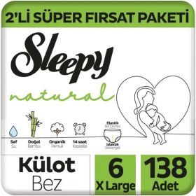 Sleepy Natural No:6 XLarge 138 Adet Külot Bebek Bezi