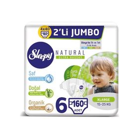 Sleepy Natural No:6 XLarge 160 Adet Bebek Bezi