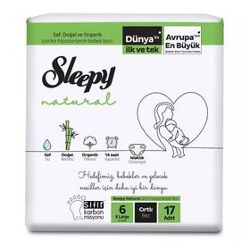 Sleepy Natural No:6 XLarge 17 Adet Bebek Bezi
