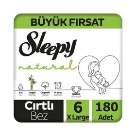 Sleepy Natural No:6 XLarge 180 Adet Bebek Bezi