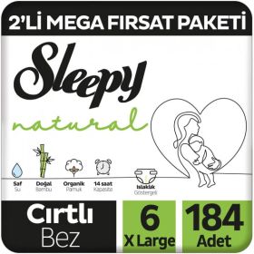 Sleepy Natural No:6 XLarge 184 Adet Bebek Bezi