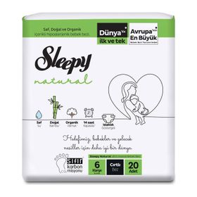 Sleepy Natural No:6 XLarge 20 Adet Bebek Bezi