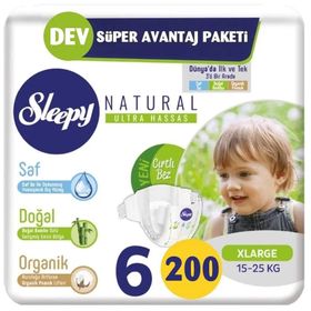 Sleepy Natural No:6 XLarge 200 Adet Bebek Bezi
