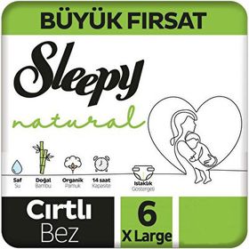 Sleepy Natural No:6 XLarge 200 Adet Bebek Bezi