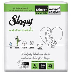 Sleepy Natural No:6 Xlarge 32 Adet Bebek Bezi