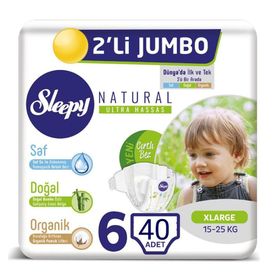 Sleepy Natural No:6 XLarge 40 Adet Bebek Bezi