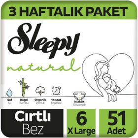 Sleepy Natural No:6 XLarge 51 Adet Bebek Bezi