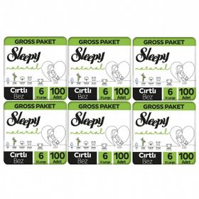 Sleepy Natural No:6 XLarge 600 Adet Bebek Bezi