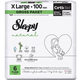 Sleepy Natural No:6 XLarge 62 Adet Bebek Bezi