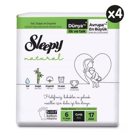 Sleepy Natural No:6 XLarge 68 Adet Bebek Bezi