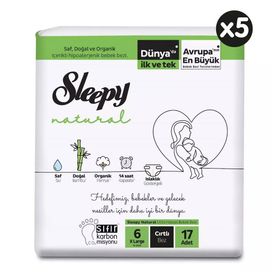 Sleepy Natural No:6 XLarge 85 Adet Bebek Bezi