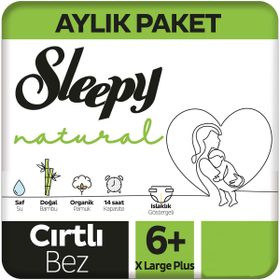 Sleepy Natural No:6+ XLarge Plus 90 Adet Bebek Bezi
