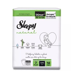 Sleepy Natural No:7 XXLarge 14 Adet Bebek Bezi