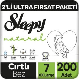 Sleepy Natural No:7 XXLarge 200 Adet Bebek Bezi
