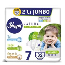 Sleepy Natural No:7 XXLarge 32 Adet Bebek Bezi