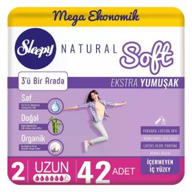 Sleepy Natural Soft Ekstra Yumuşak Uzun 42x5 210 Adet Ped