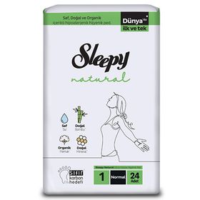 Sleepy Natural Süper Eco Normal 24 Adet Hijyenik Ped