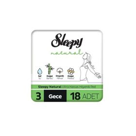 Sleepy Natural Ultra Hassas 3 Gece 18'li Hijyenik Ped