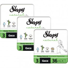 Sleepy Natural Ultra Hassas Gece 108 Adet Hijyenik Ped