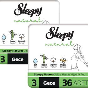 Sleepy Natural Ultra Hassas Gece 72 Adet Hijyenik Ped