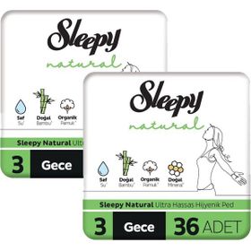 Sleepy Natural Ultra Hassas Gece 72 Adet Hijyenik Ped