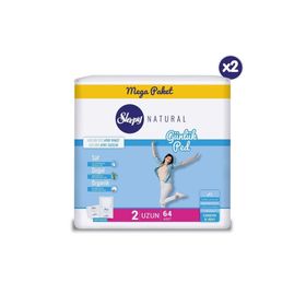 Sleepy Natural Uzun 2x64 Adet Günlük Ped