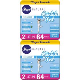 Sleepy Natural Uzun 2x64 Adet Günlük Ped