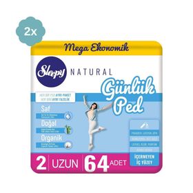 Sleepy Natural Uzun 2x64 Adet Günlük Ped