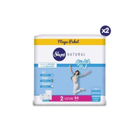 Sleepy Natural Uzun 2x64 Adet Günlük Ped